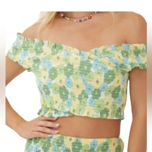 Cotton On Curve Sierra Short Sleeve Shirred Cross Over Top